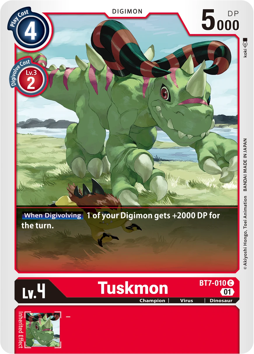 Digimon Karte BT7 010 Tuskmon Game Kiwi